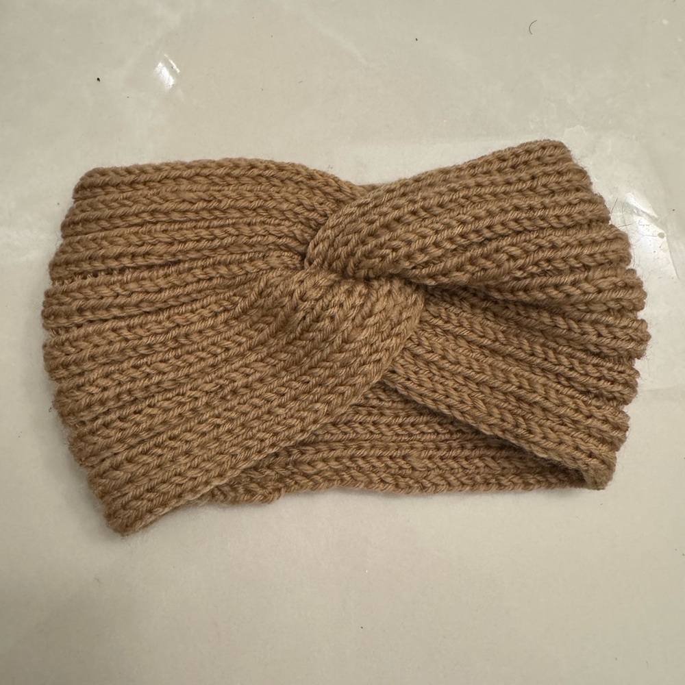 Cozy Tan Knit Headband